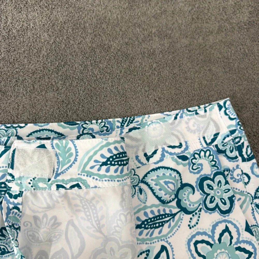 RipSkirt Hawaii Skirt Women Small White Blue Paisley Floral Wrap Quick Dry Beach